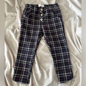 Zara Baby Navy Plaid Trouser Size 2/3